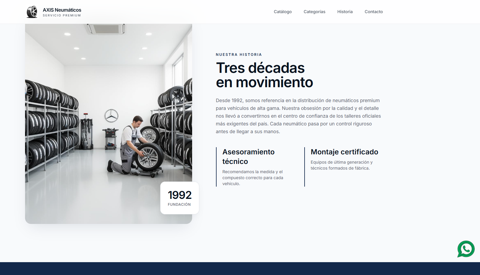Captura 3 del proyecto AXIS Neumaticos